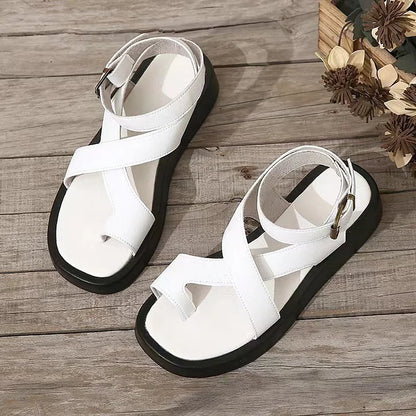 Gwendolyn | Women's Platform Flat Buckle Sandals