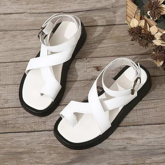 Gwendolyn | Women's Platform Flat Buckle Sandals