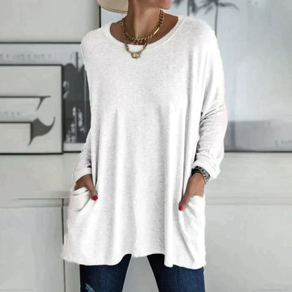 Annelise | Women's Oversized Long Sleeve Tunic Top with Pockets