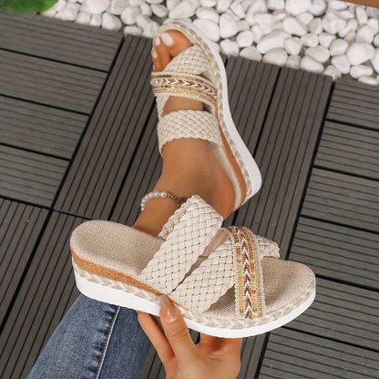 Blodwen | Women's Woven Slip-On Sandals