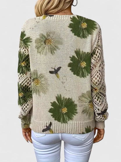 Mist | Elegant Sweater with Floral Pattern