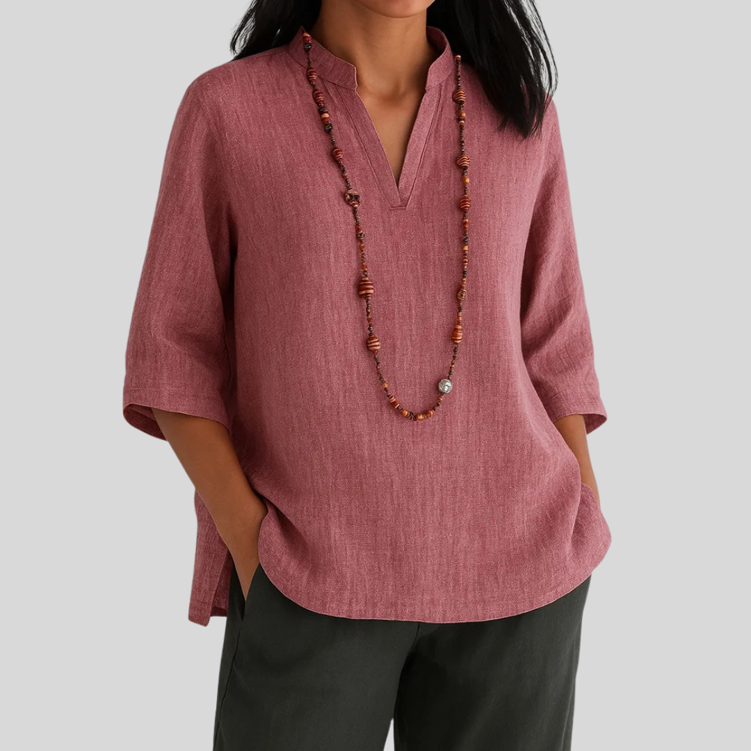 Olive | Blouse with relaxed elegance