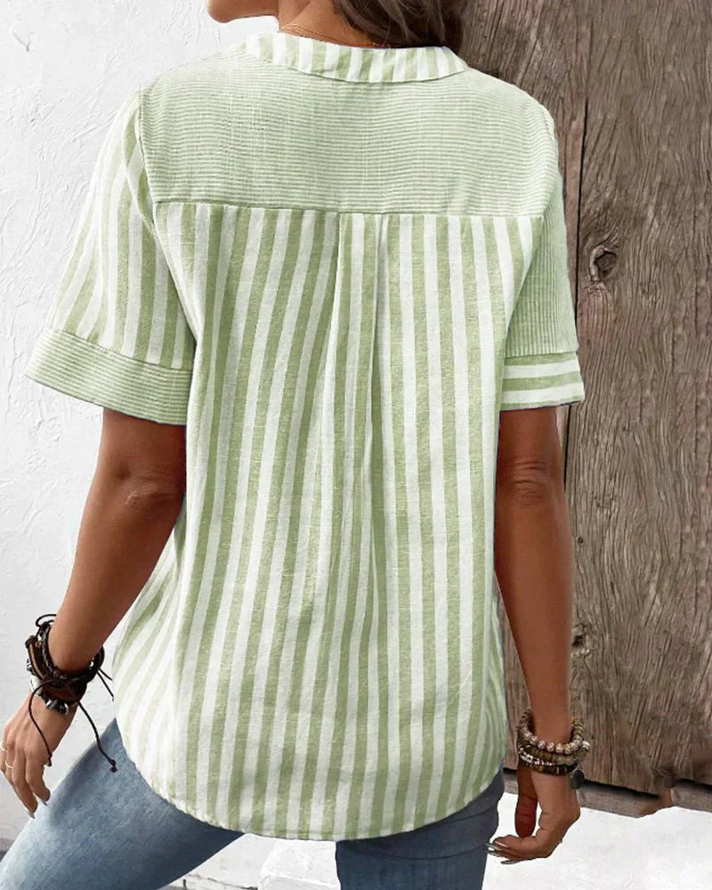 Cass | Soft Striped Blouse