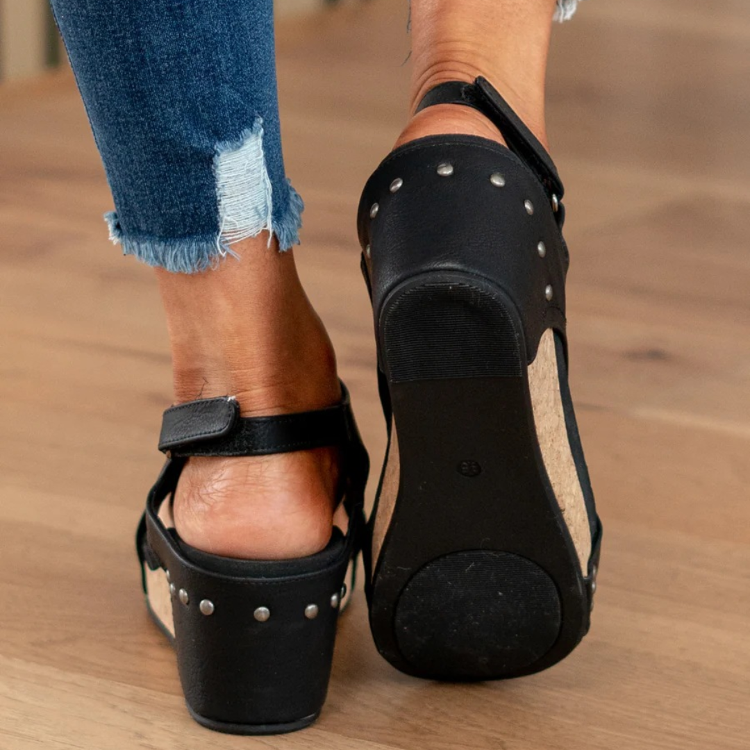 Madison | Suede Wedge Sandals
