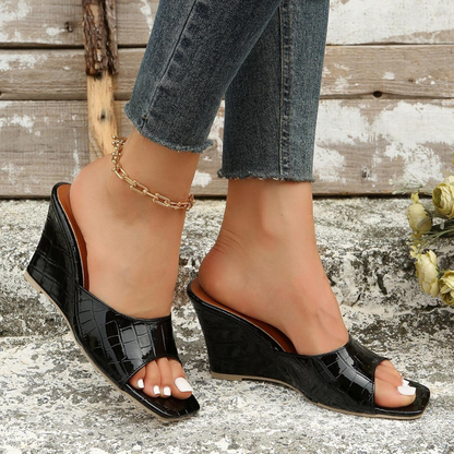 Andromeda | Women's Leather Wedge Cushioned Shoes