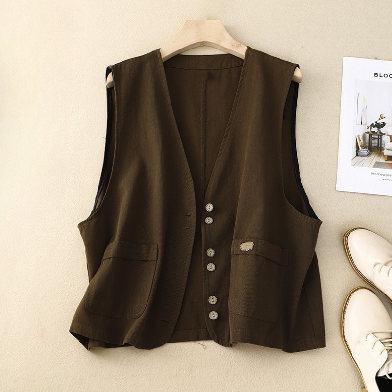 Zephyrine | Relaxed Button Vest