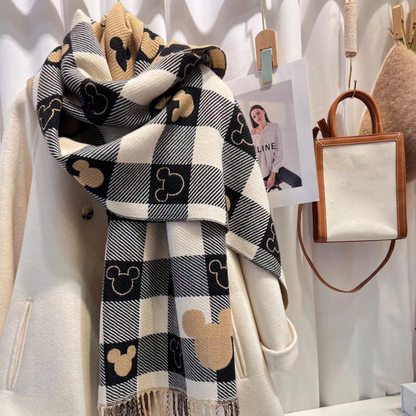 Maya | Cosy Warm Plaid Double Side Tassel Scarf