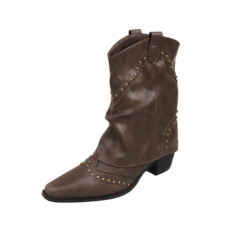 Wilhelmina | Studded Western Boots