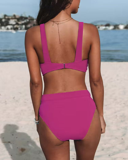 Beatrice | Solid High Waist Swimsuit