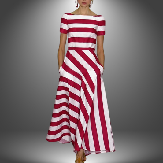 Eden2™ | Handcrafted Striped Maxi Dress