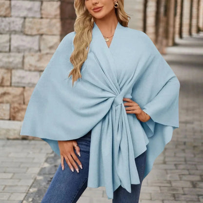 Ines | Elegant Draped Poncho