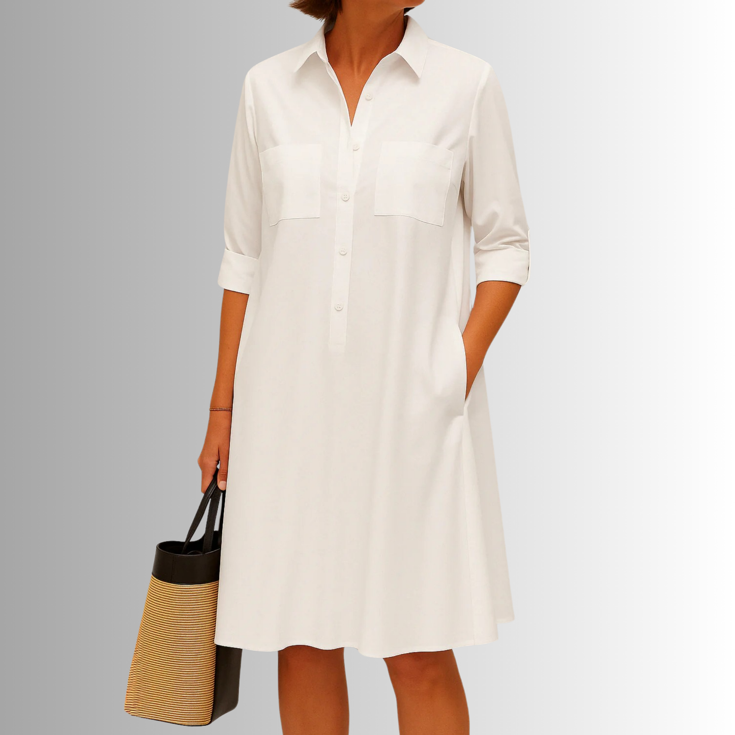 Kara | Lightweight Button Dress