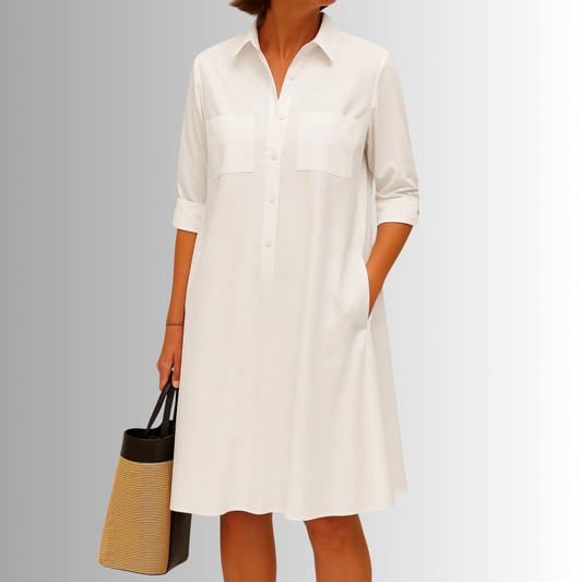 Kara | Lightweight Button Dress