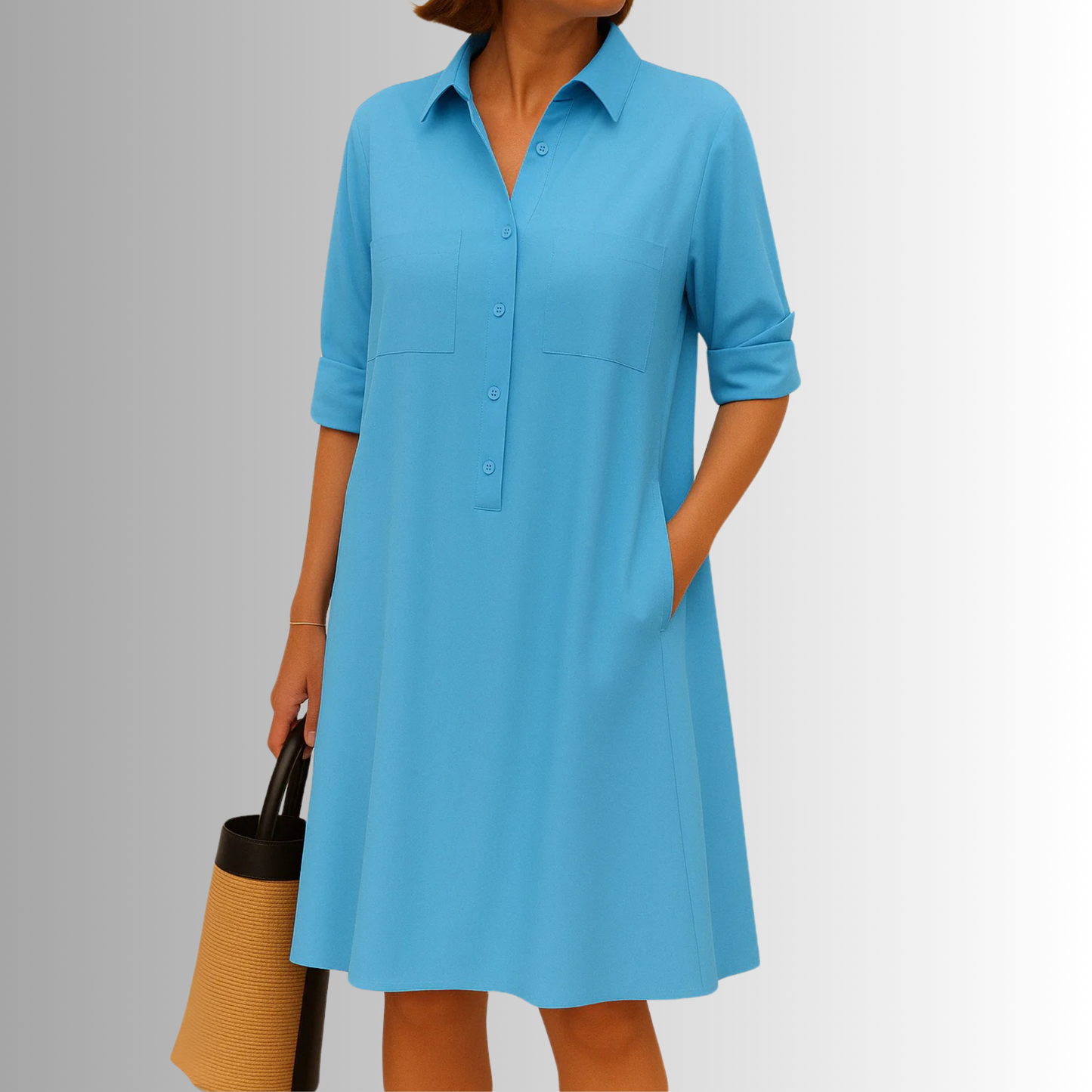 Kara | Lightweight Button Dress