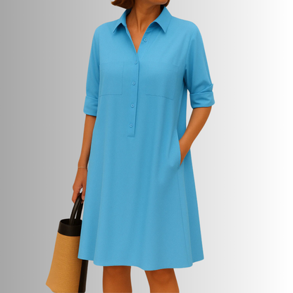 Kara | Lightweight Button Dress