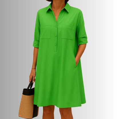 Kara | Lightweight Button Dress