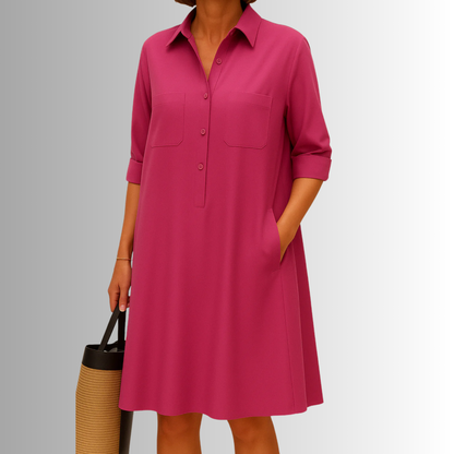 Kara | Lightweight Button Dress