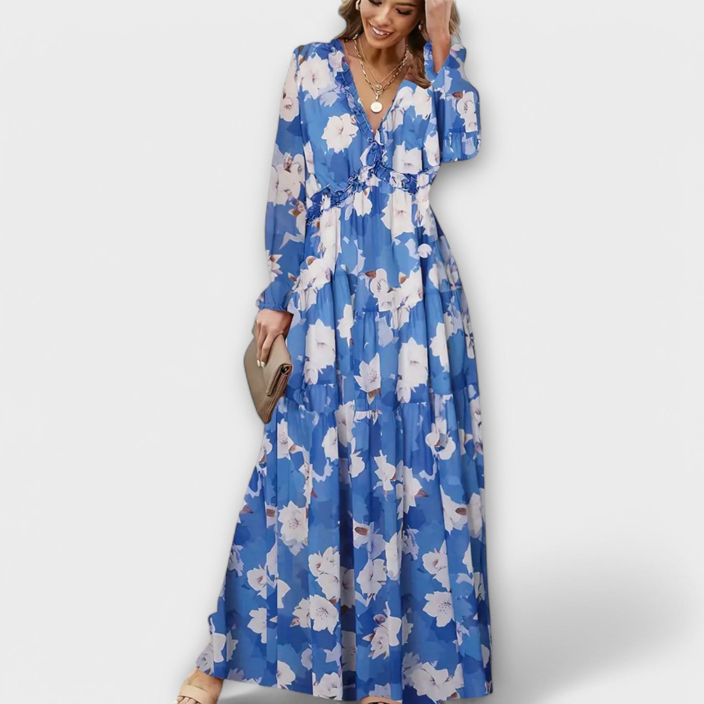 Paige | Floral V-Neck Maxi Dress