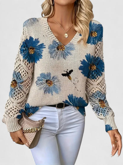 Mist | Elegant Sweater with Floral Pattern