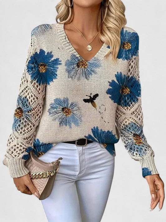 Mist™ | Elegant Sweater with Floral Pattern