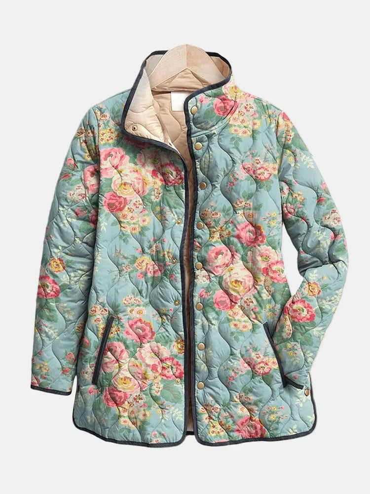 Rachelle™ | Quilted Floral Print Jacket