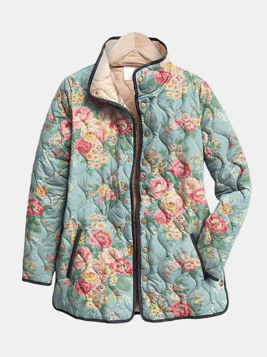 Rachelle™ | Quilted Floral Print Jacket