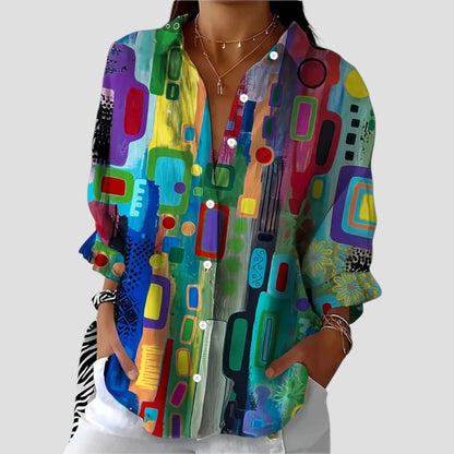 Ella | Elegant Blouse with Geometric Pattern
