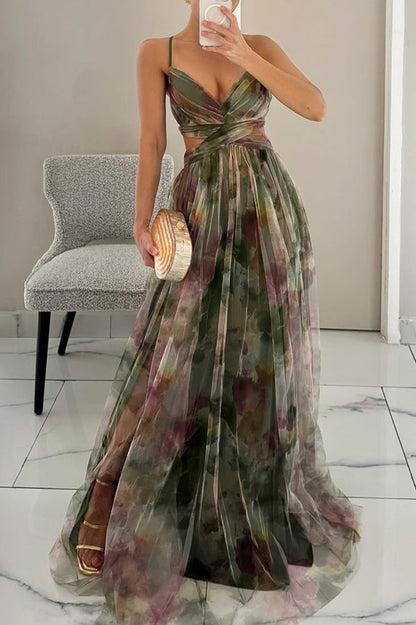 Iris | Beautiful Floral Print Maxi Dress