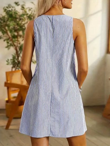 Ophelia | Stylish Striped Summer Dress with Pockets