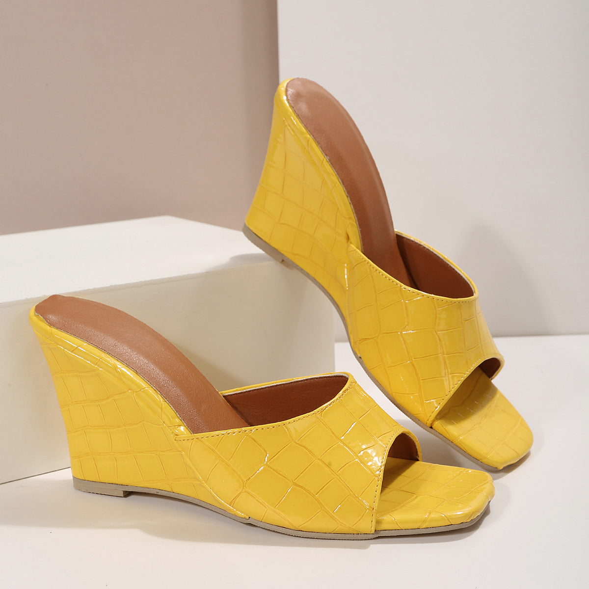 Andromeda | Women's Leather Wedge Cushioned Shoes