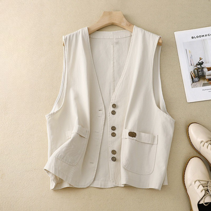 Zephyrine | Relaxed Button Vest
