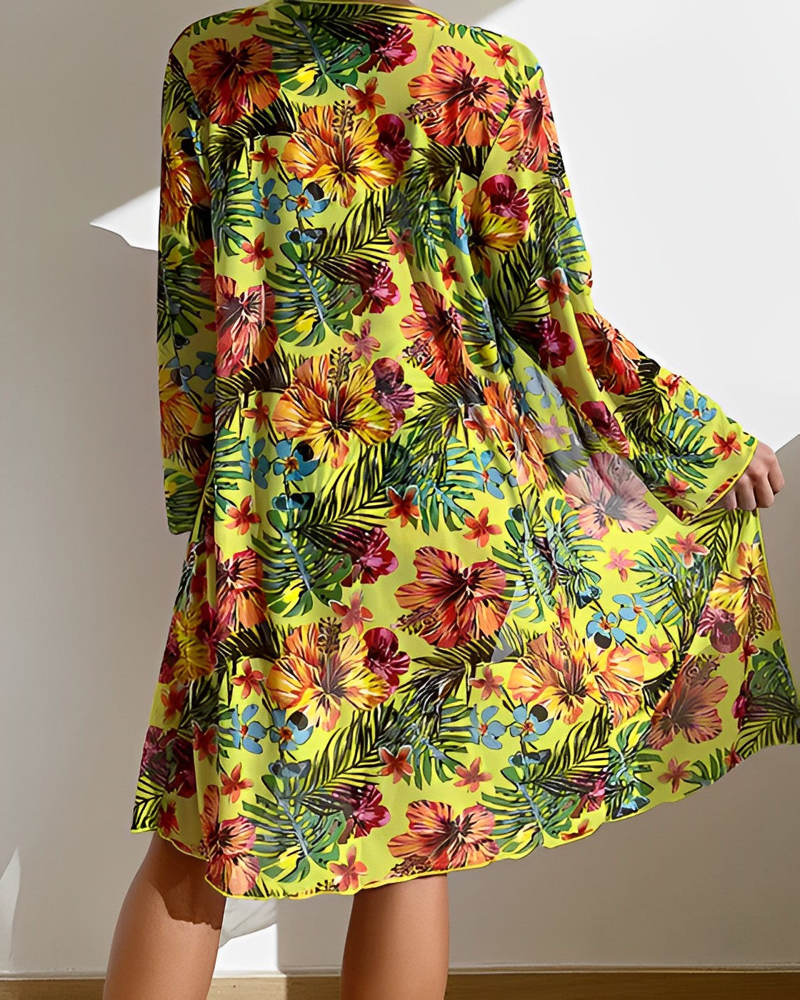 Tayla | Tropical Print Bikini Set with Cover-Up