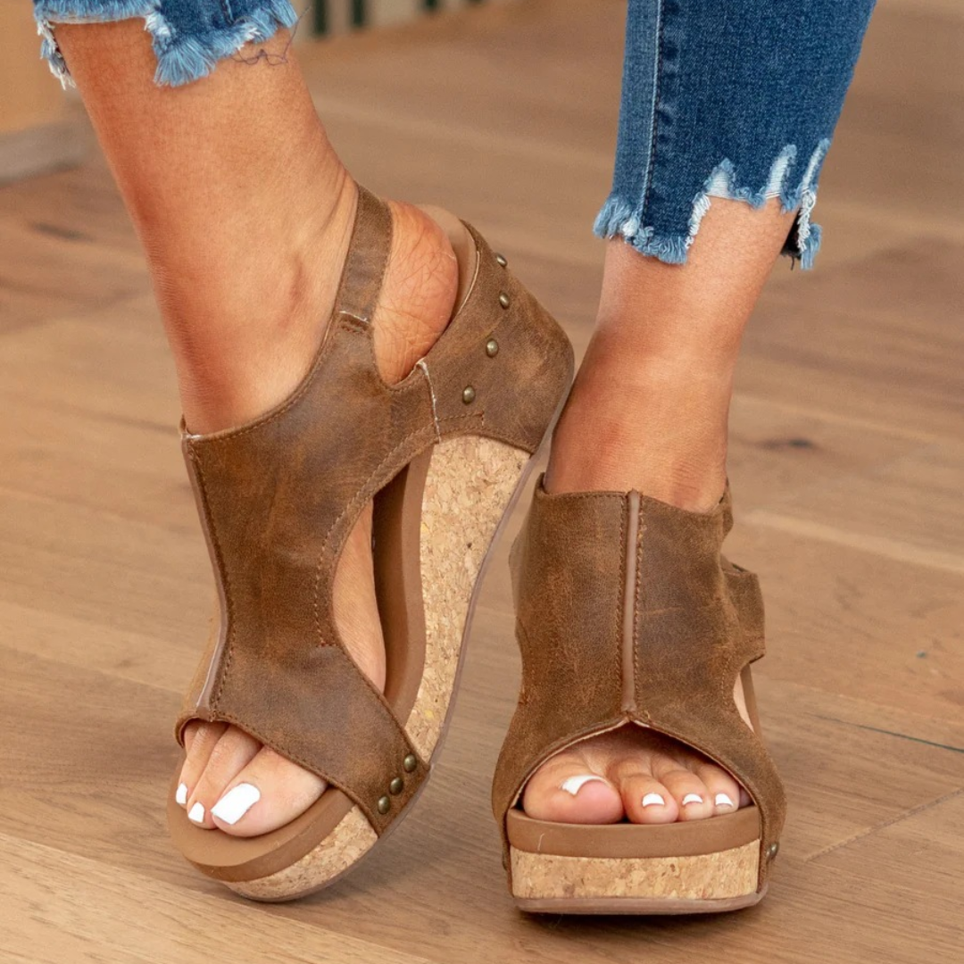 Madison | Suede Wedge Sandals