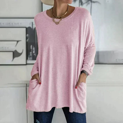 Annelise | Women's Oversized Long Sleeve Tunic Top with Pockets