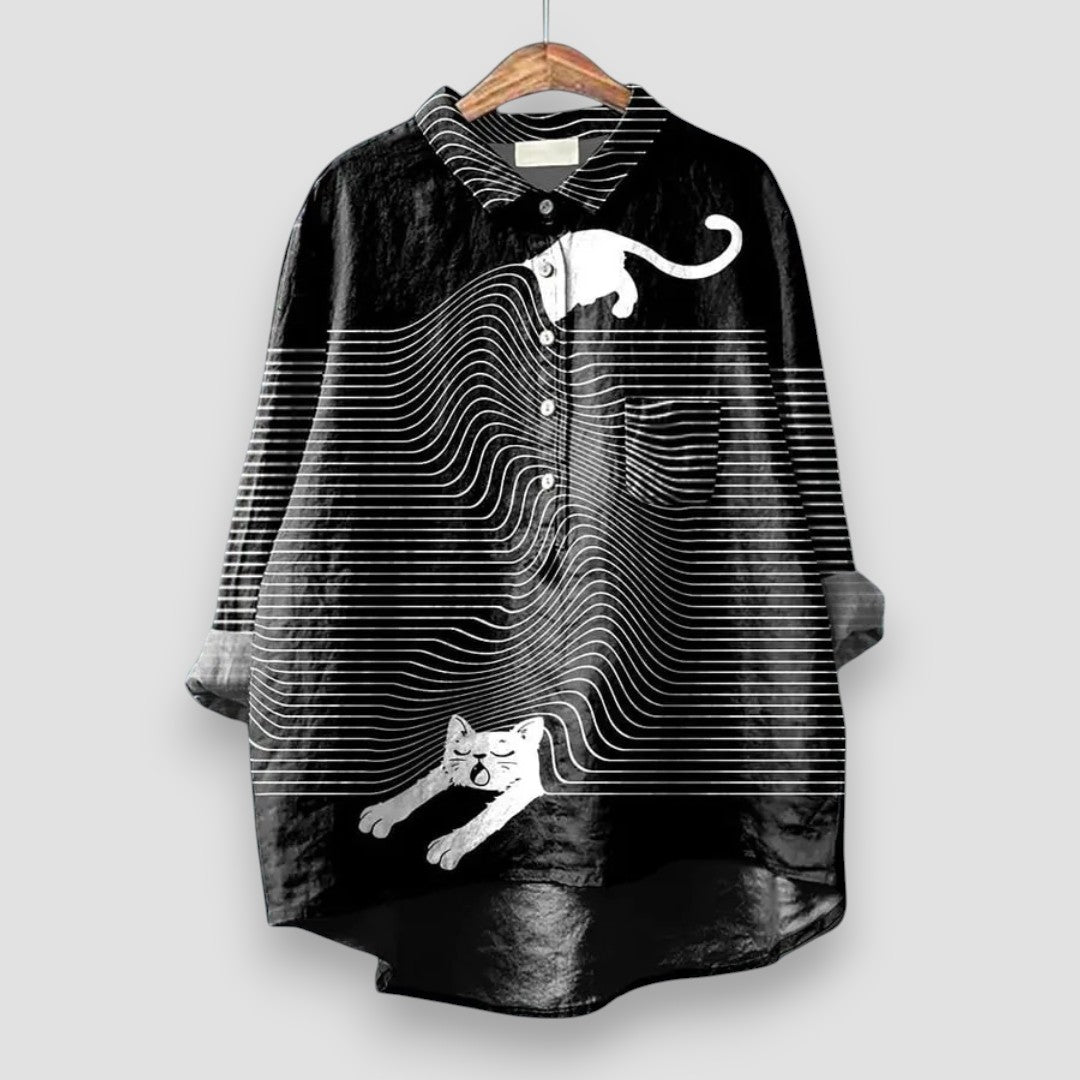 Colleen | Women's Shirt with Dog Print