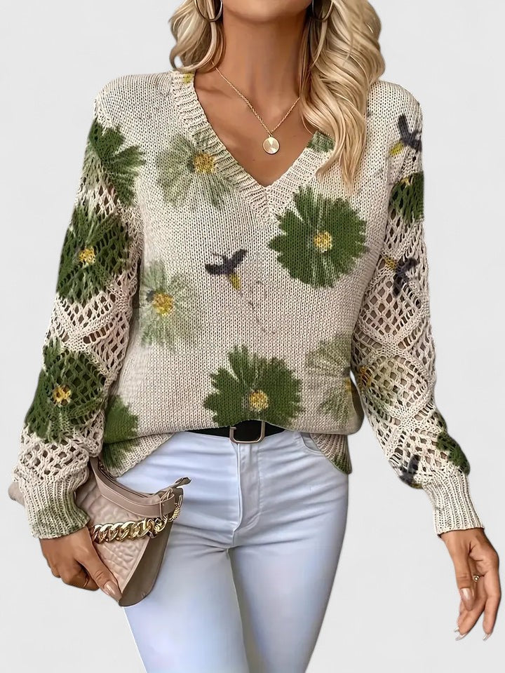 Mist | Elegant Sweater with Floral Pattern
