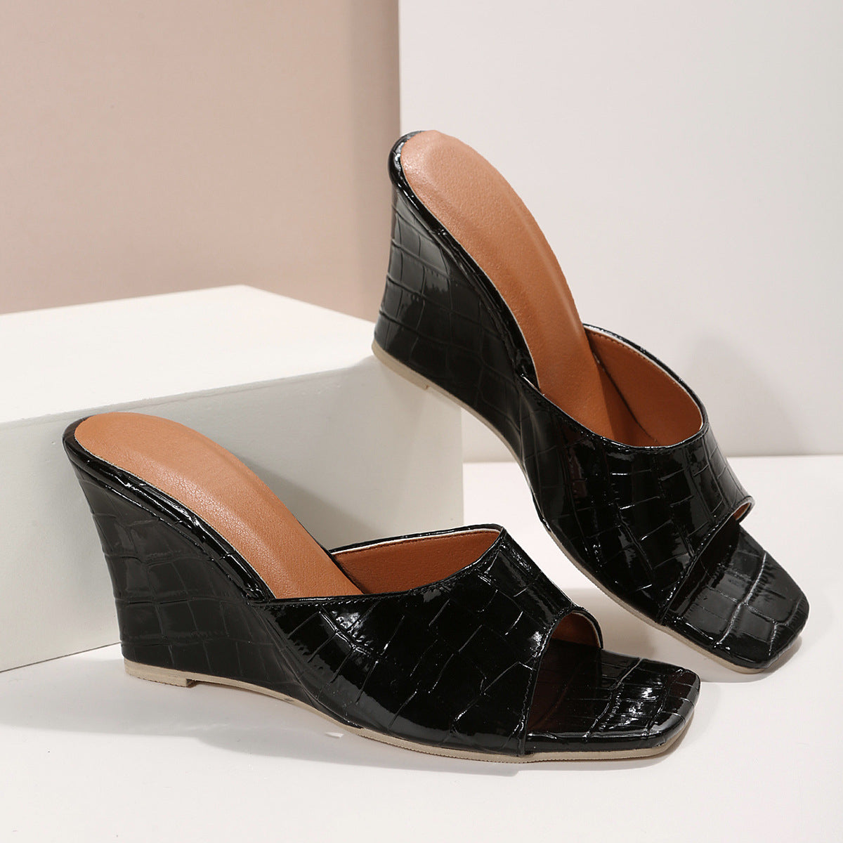 Andromeda | Women's Leather Wedge Cushioned Shoes