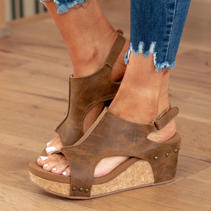 Madison | Suede Wedge Sandals