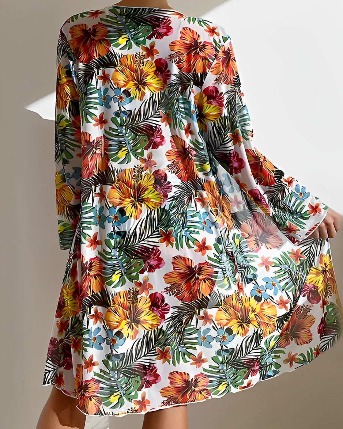 Tayla | Tropical Print Bikini Set with Cover-Up