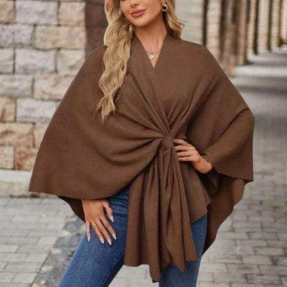 Ines | Elegant Draped Poncho