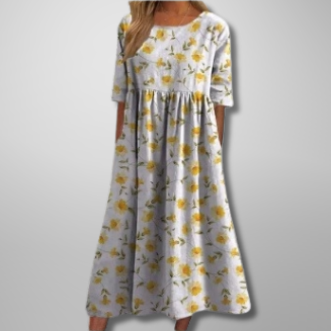 Katrina | Relaxed Floral Midi Dress