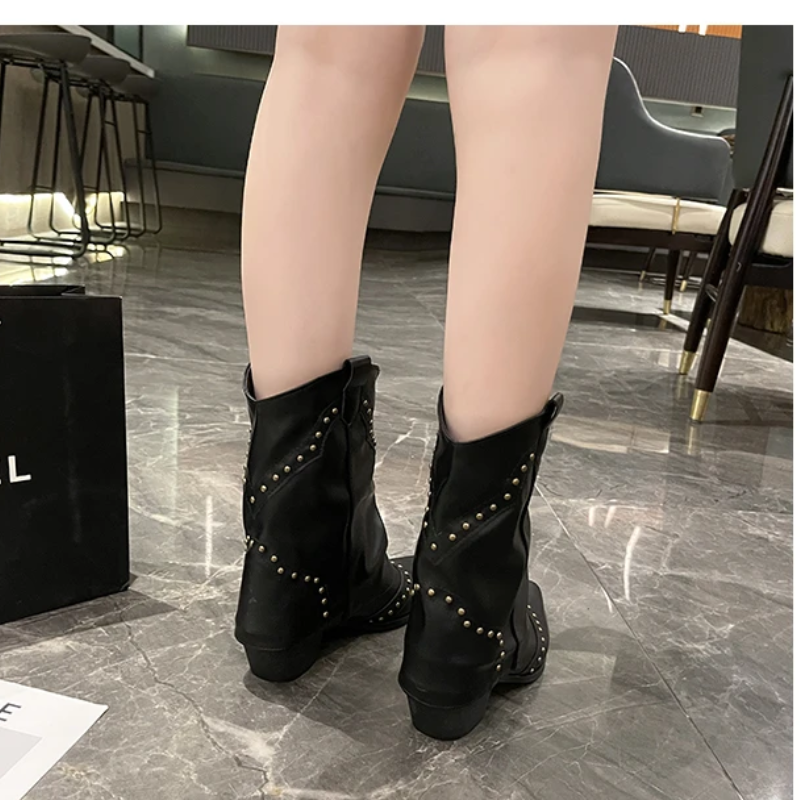 Wilhelmina | Studded Western Boots