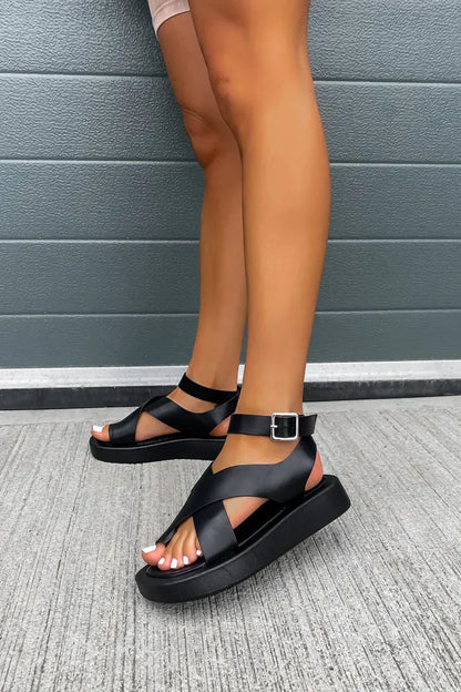 Gwendolyn | Women's Platform Flat Buckle Sandals