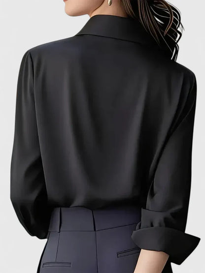 Cleo | Women's Elegant Button Down Shirt with Concealed Placket