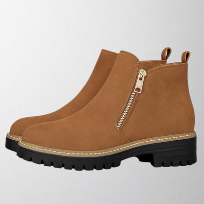 Ingeborg™ | Women's shoe with round toe and side zip fastening