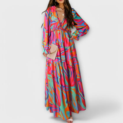 Paige | Floral V-Neck Maxi Dress