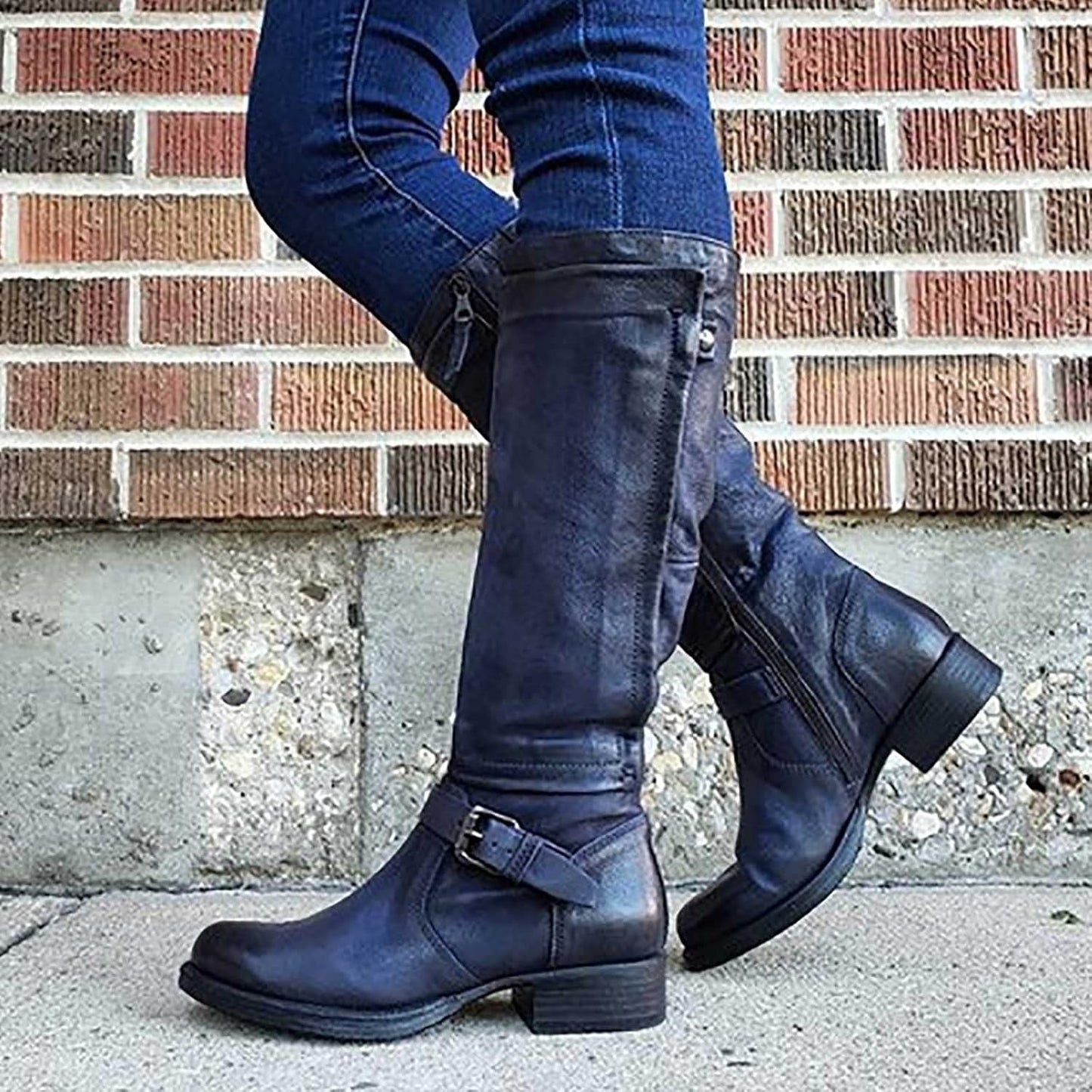 Remy2™ | Classic Round Toe Knee-High Boots