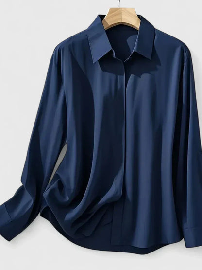 Cleo | Women's Elegant Button Down Shirt with Concealed Placket