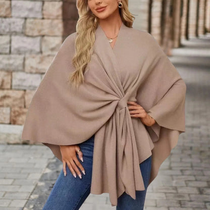 Ines | Elegant Draped Poncho
