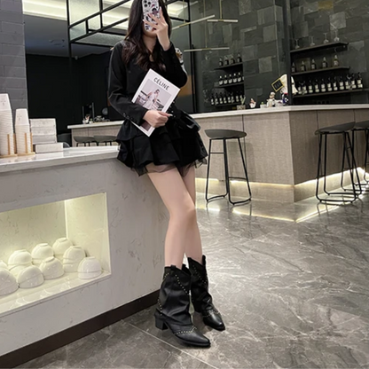 Wilhelmina | Studded Western Boots